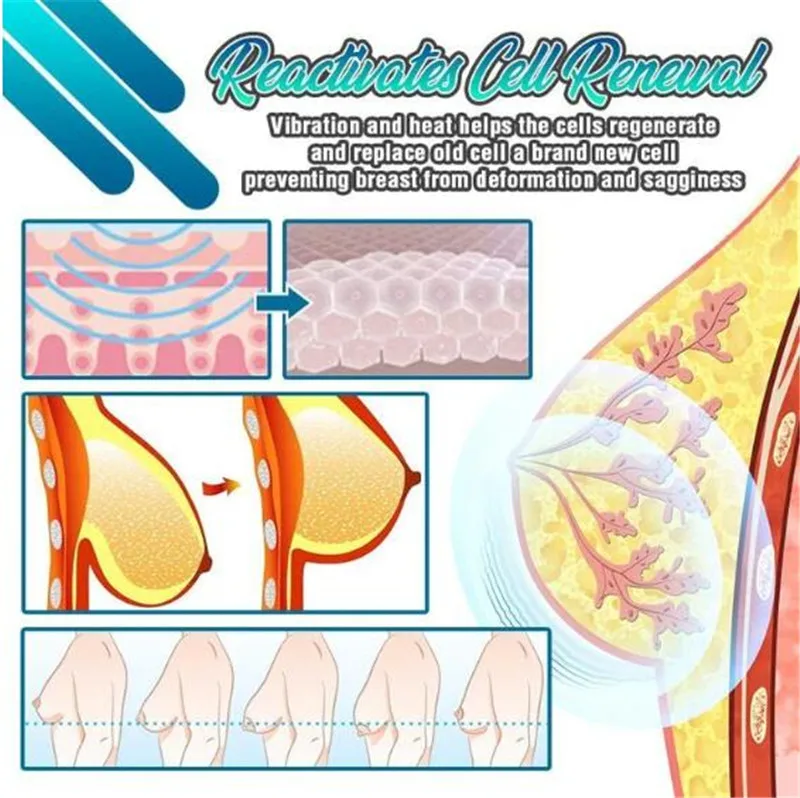 Электрический массажер для увеличения груди частота Вибрационный бюстгальтер
