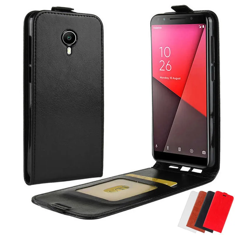 Чехол Vodafone Smart N9 / Lite с откидной крышкой кожаный мягкий ТПУ чехол для задней панели