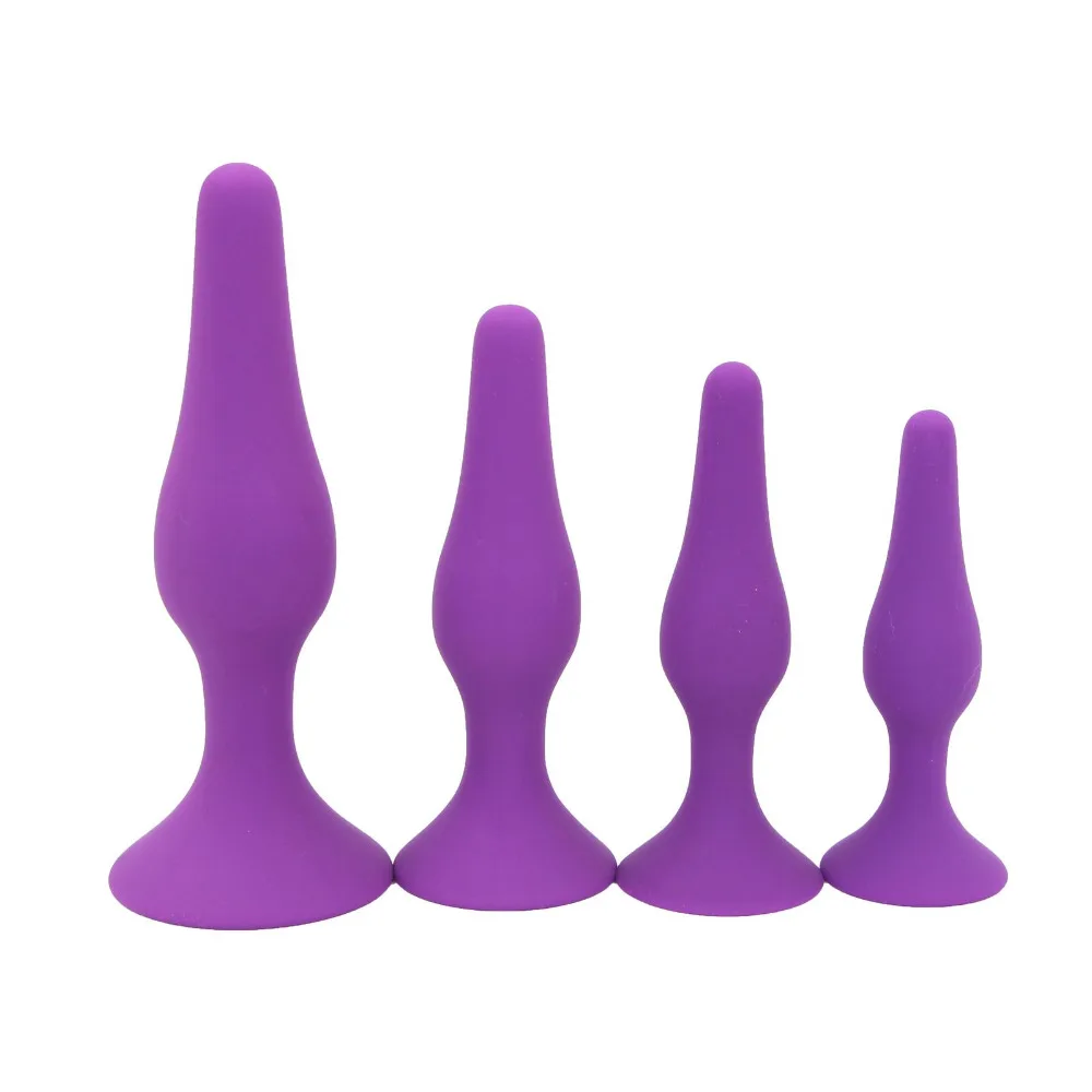 Силиконовая Анальная пробка простаты 4 шт./компл. анальная с сильной присоской