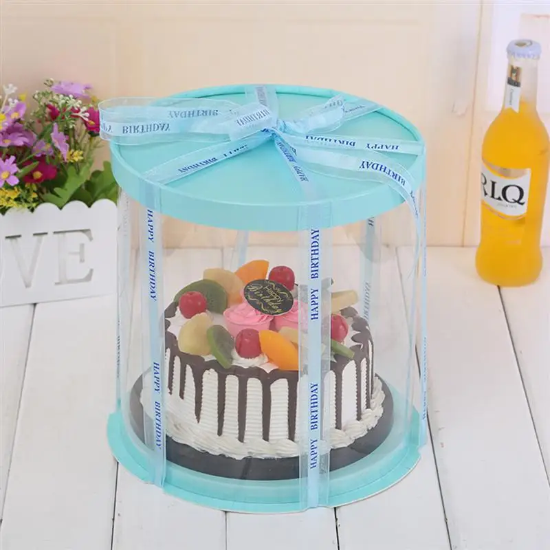Пластиковая коробка для торта круглые коробки упаковки тортов прозрачный