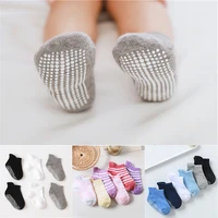 6 pairslot 0 to 5 years anti slip non skid ankle socks with grips for baby toddler kids boys girls all seasons cotton socks