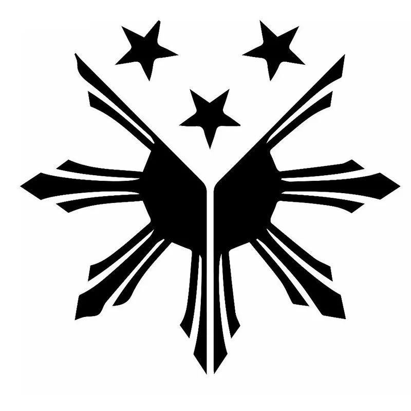 

Hot Interesting Philippines Flag Sun Car Sticker Motorcycle Decals Vinyl PVC 15cm*14cm Motorcycle Waterproof KK Decal
