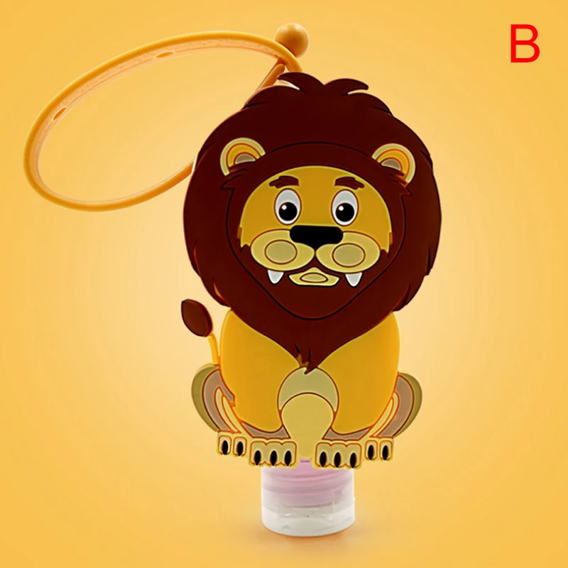 

Cartoon Silicone Mini Hand Sanitizer Holder Travel Portable Safe Gel Holder Hangable Liquid Soap Dispenser Containers for Kids