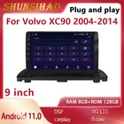 Автомагнитола на Android 11, мультимедийная навигация, Авторадио для 9-дюймового Volvo XC90 2004-2014 C, головное устройство, CarPlay, видеоплеер DSP 128G