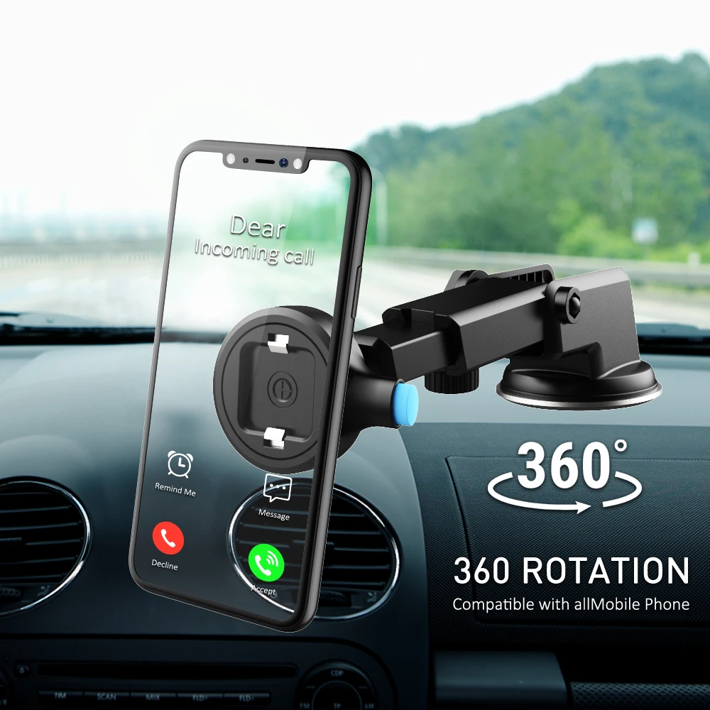 Автомобильный держатель для телефона на присоске, 360 крепление в машину, подставка без магнитной поддержки, мобильный сотовый телефон, смартфон для iPhone 11 Pro Max Xiaomi