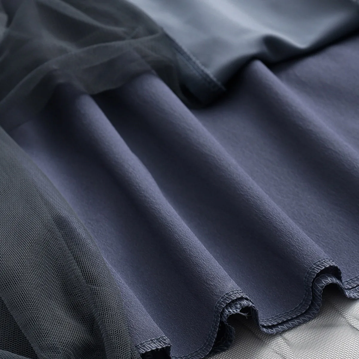 

Womens Fashion Solid Color Skirt Summer Mesh Yarn Stitching High-waist A-line Mid-length Skirt