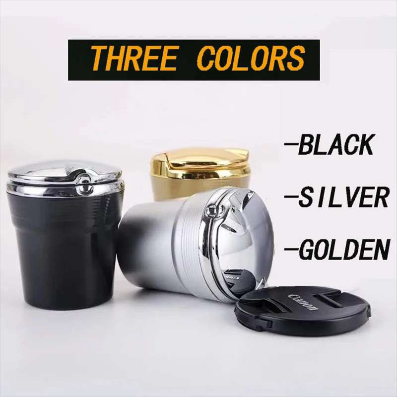 Пепельница автомобильная со светодиодсветильник кой дорожная пепельница для