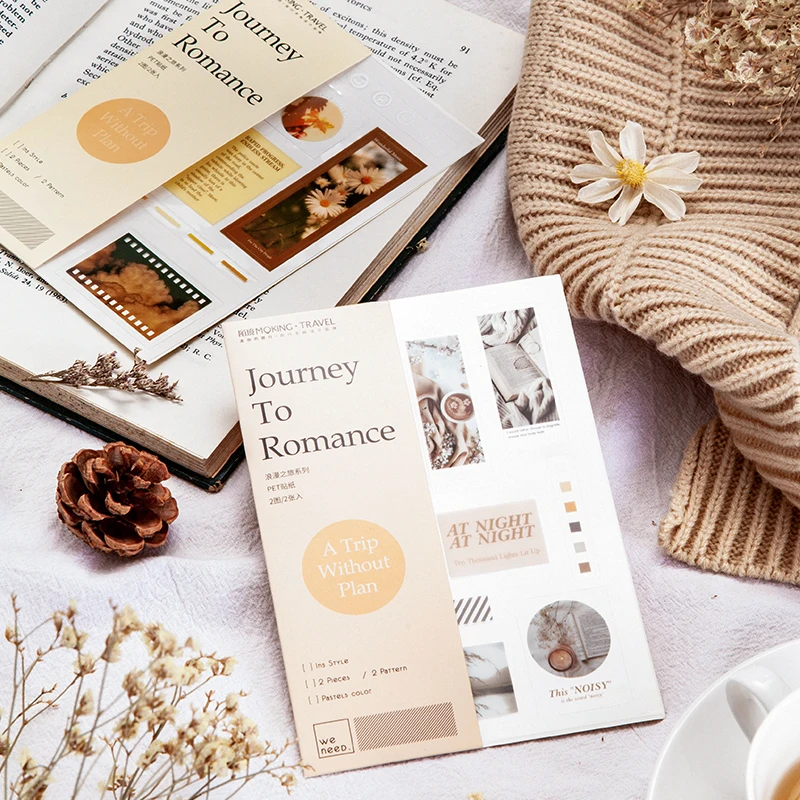 2 шт. Романтический туда и обратно серии INS эстетика наклейки дневник украшение