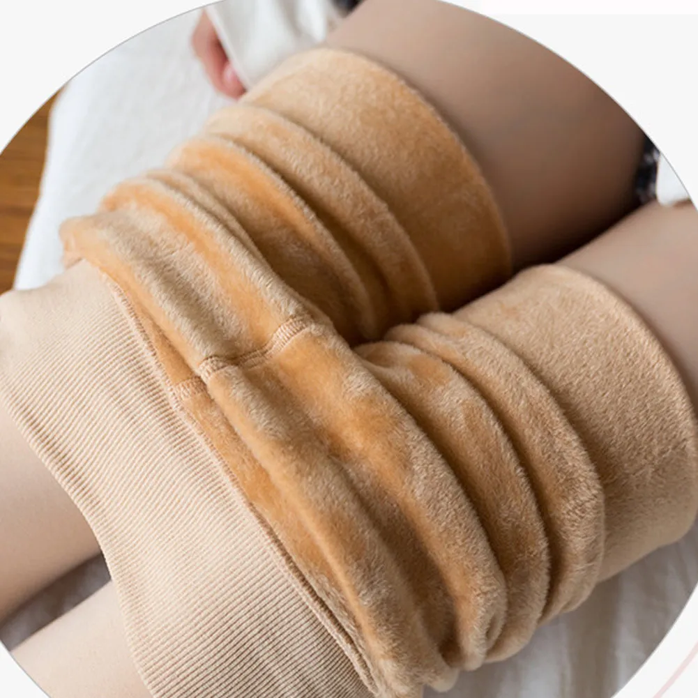 

Women Legs Fake Translucent Leggings Thick Warm Pantyhose/Step Foot Pants TC21