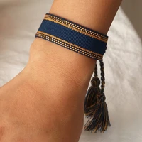 handmade woven bracelets wristband for men women bohemian braided delicate tassel bracelets couple friends gifts wholesale