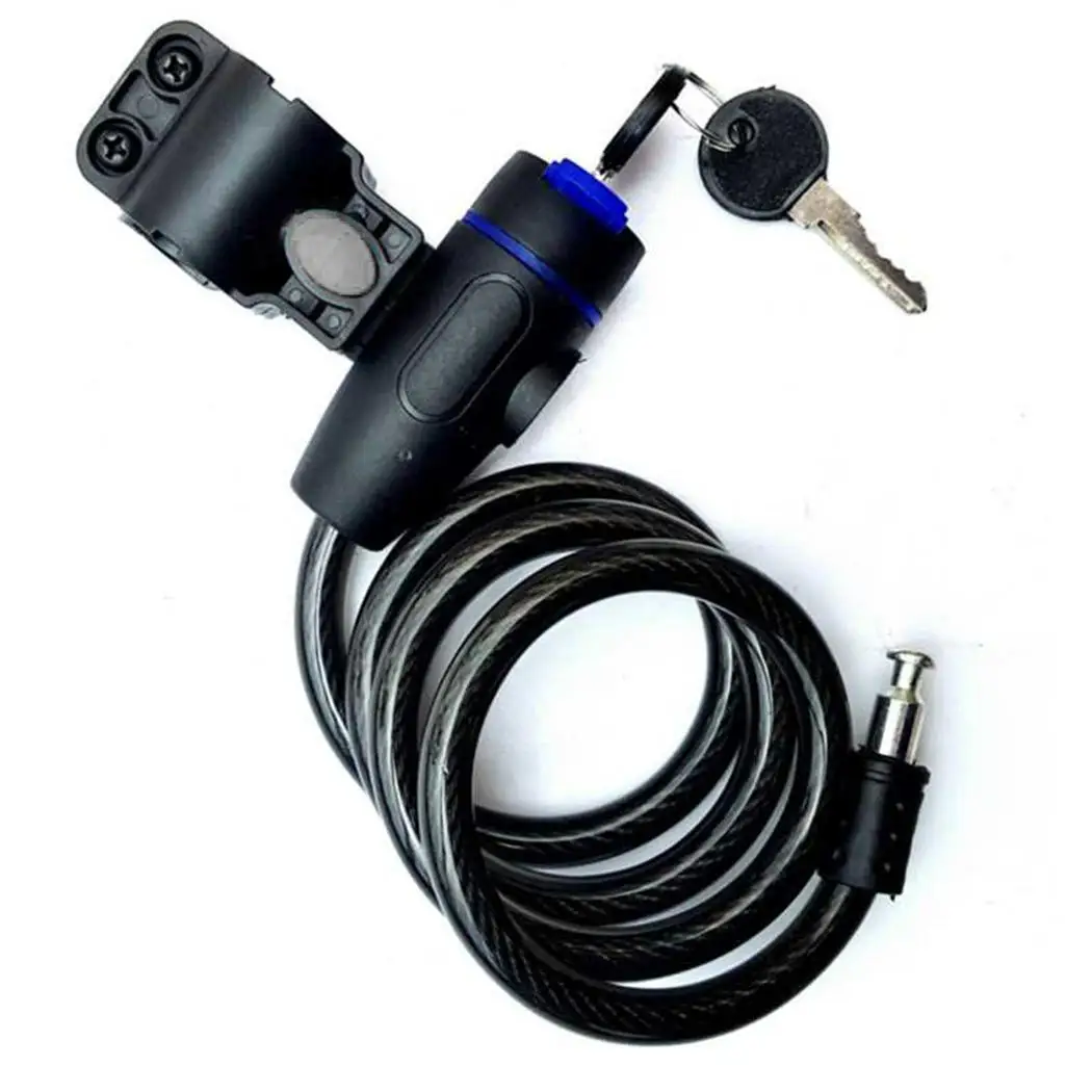 Универсальный Противоугонный замок для велосипеда катушка из нержавеющей стали