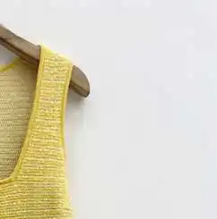 

2021 Spring and Summer New Women's Sleeveless Square Collar Cotton Blend Knitted Dress