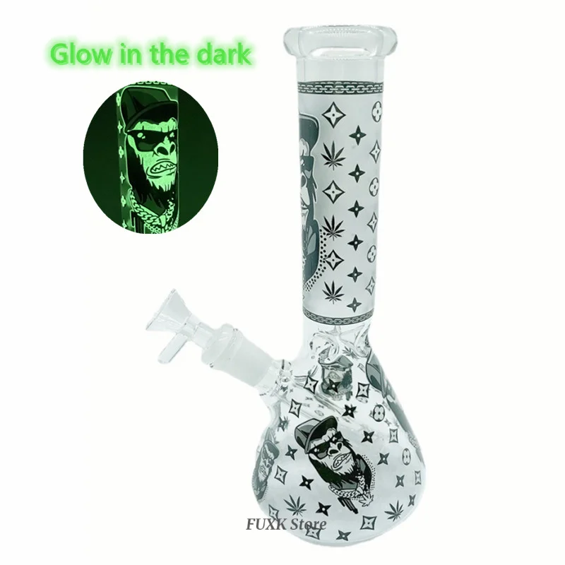 

25cm Luminous Orangutan Vase Hookah Glass Shisha Accessories Smoking Pipe Bong Oil Lamp Portable Durable For Home Decor Gifts