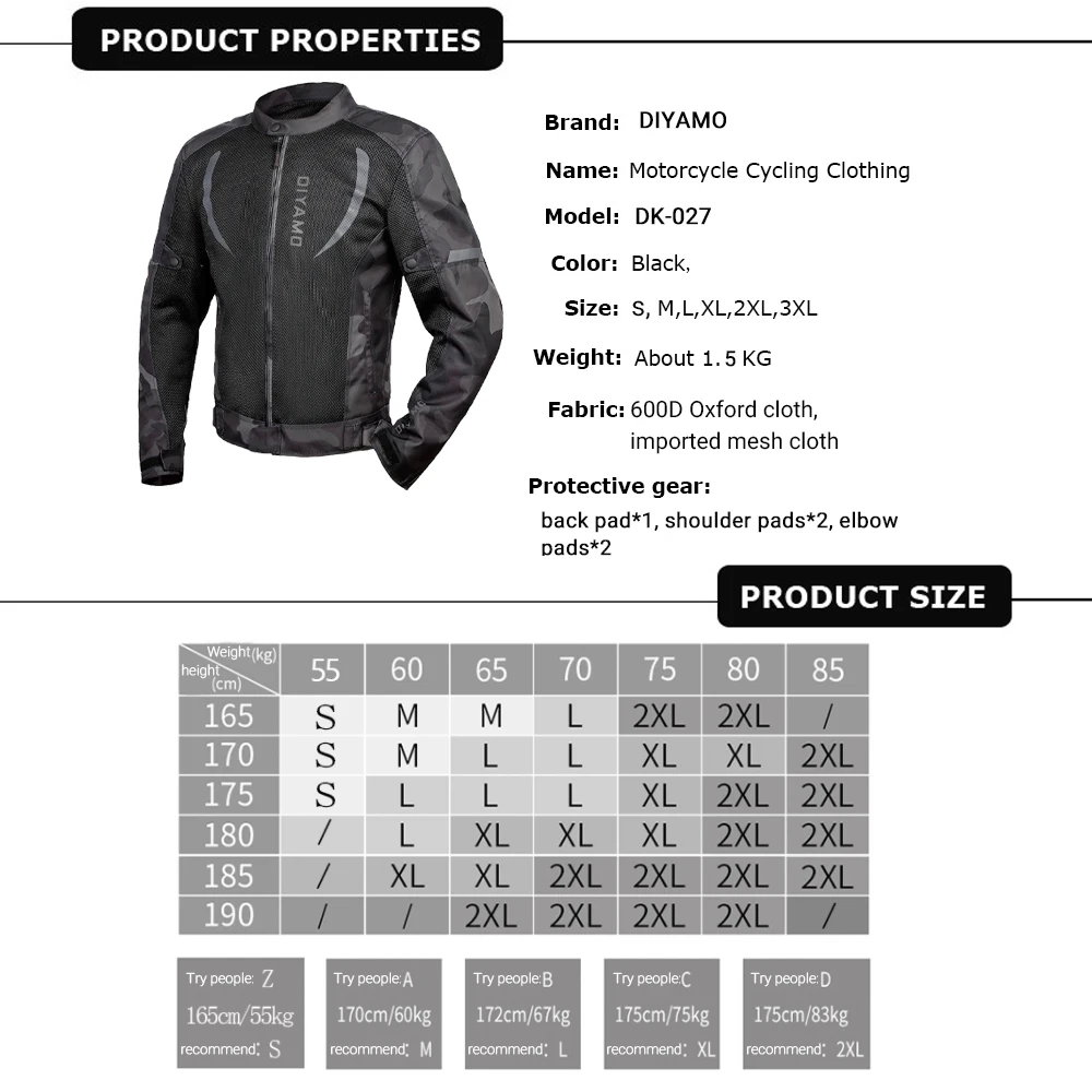 

Summer Motorbike Jacket Streamline Drop-Proof Breathable Motorcycle Racing Jacket CE Protection Jacket 3D Mesh Riding Suits Men