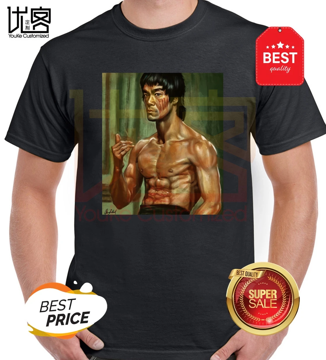 Футболка Dragon Lee футболка с рисунком Брюса Ли мужские и женские летние футболки из
