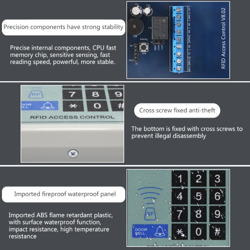 

Full Complete 125KHz EM-ID Card Door Access Control System Kit A9LC