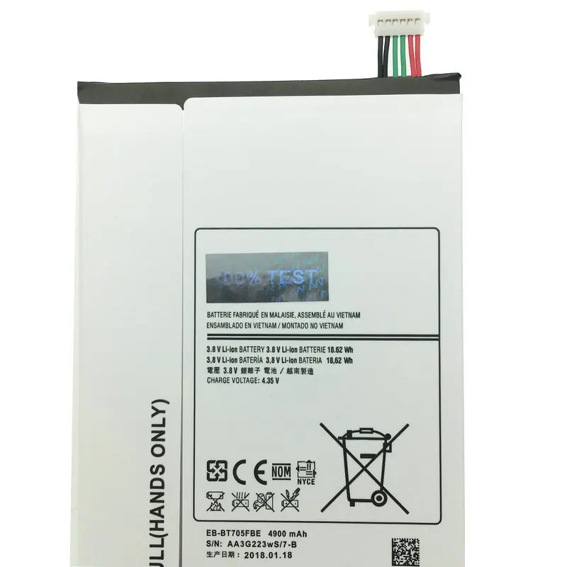 Ави EB-BT705FBE EB-BT705FBC батарея для Samsung GALAXY Tab S 8 4 T700 T705 Замена аккумуляторной батареи 4900