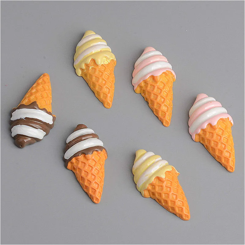 10 шт. искусственный лед кремовые изделия плоская задняя часть кабошон имитация