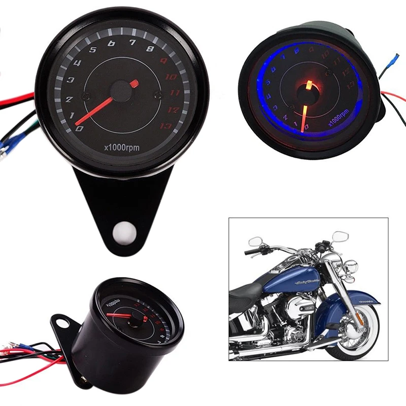 1 шт. светодиодный Подсветка 13000 RPM Тахометр скутер тахометр датчик спидометра