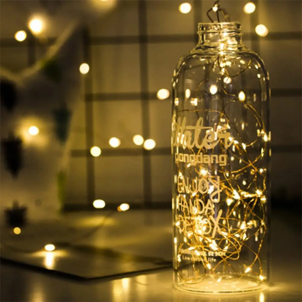 

10 LEDs Copper Wire LED String lights Holiday lighting Fairy Garland For Christmas Tree Wedding Party Decoration