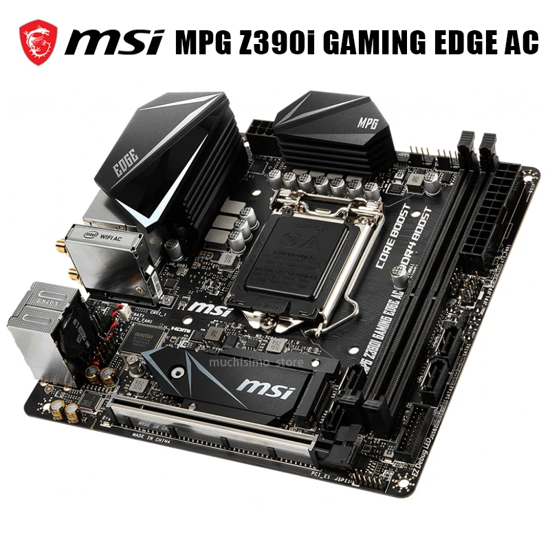 Preise LGA 1151 MSI MPG Z390I GAMING RAND AC Motherboard Core I9 I7 I3 DDR4 32GB Gaming Display Port Intel Z390 Placa-mãe Mini-ITX Neue