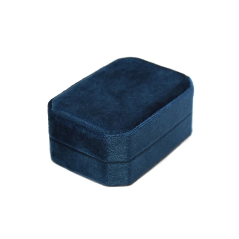 

R58E Elegant Octagon Ring Display Holder Jewelry Box Stud Earrings Organizer Storage