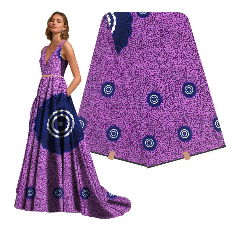 

Wholesale 100% cotton veritable Ankara wax fabric high quality guaranteed wax prints fabric African wax H200316