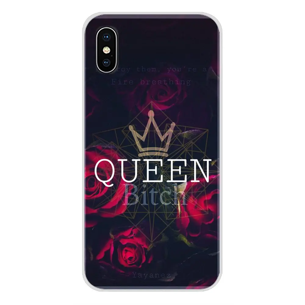 King queen аксессуар ананас чехлы для телефонов Чехлы apple iPhone X XR XS MAX 4 4S 5 5S 5C SE 6 6S 7 8 Plus