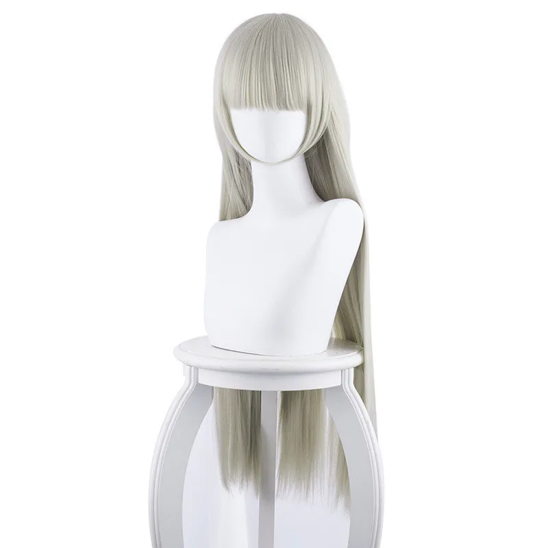 

Anime Kakegurui xx Momobami Ririka Cosplay Wig Grey Long Straight Heat Resistant Synthetic Hair Wig Women Costume Play Wigs