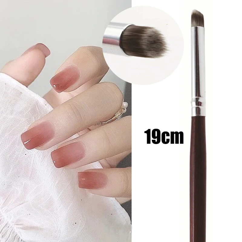 Кисть для дизайна ногтей градиентная ручка рисования УФ гель скошенная кисть рта