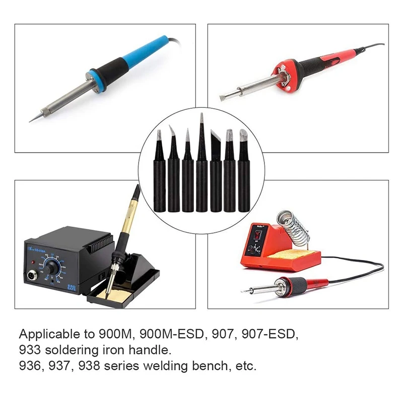 

17 Pcs for Weller Soldering Iron Tips Weller ET Tip Replacement Solder Tool Tips Soldering Iron Chisel Knife Tip