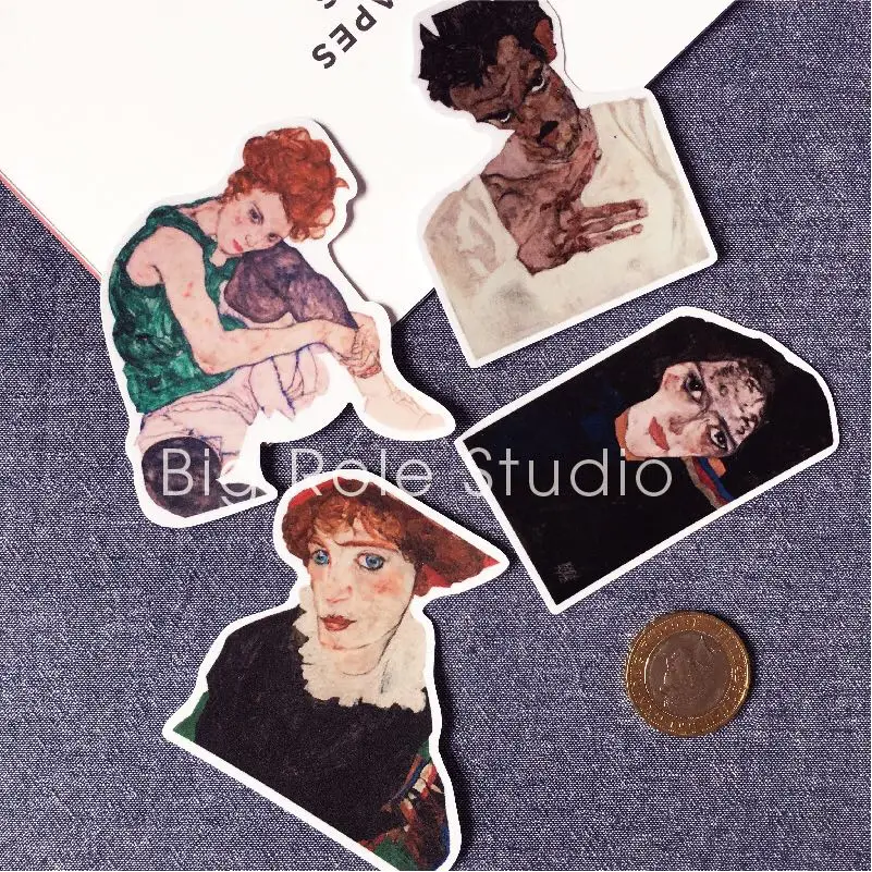 10 шт. Egon Шиллер наклейка на чемодан холодильник гитарная тетрадь ipda