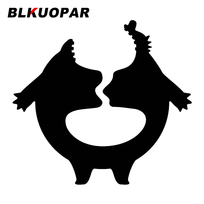 

BLKUOPAR фигурка толстых животных, мультяшный силуэт, автомобильная наклейка, индивидуальная Водонепроницаемая наклейка, Креативные аксессуары для ноутбука, бампера, автомобиля