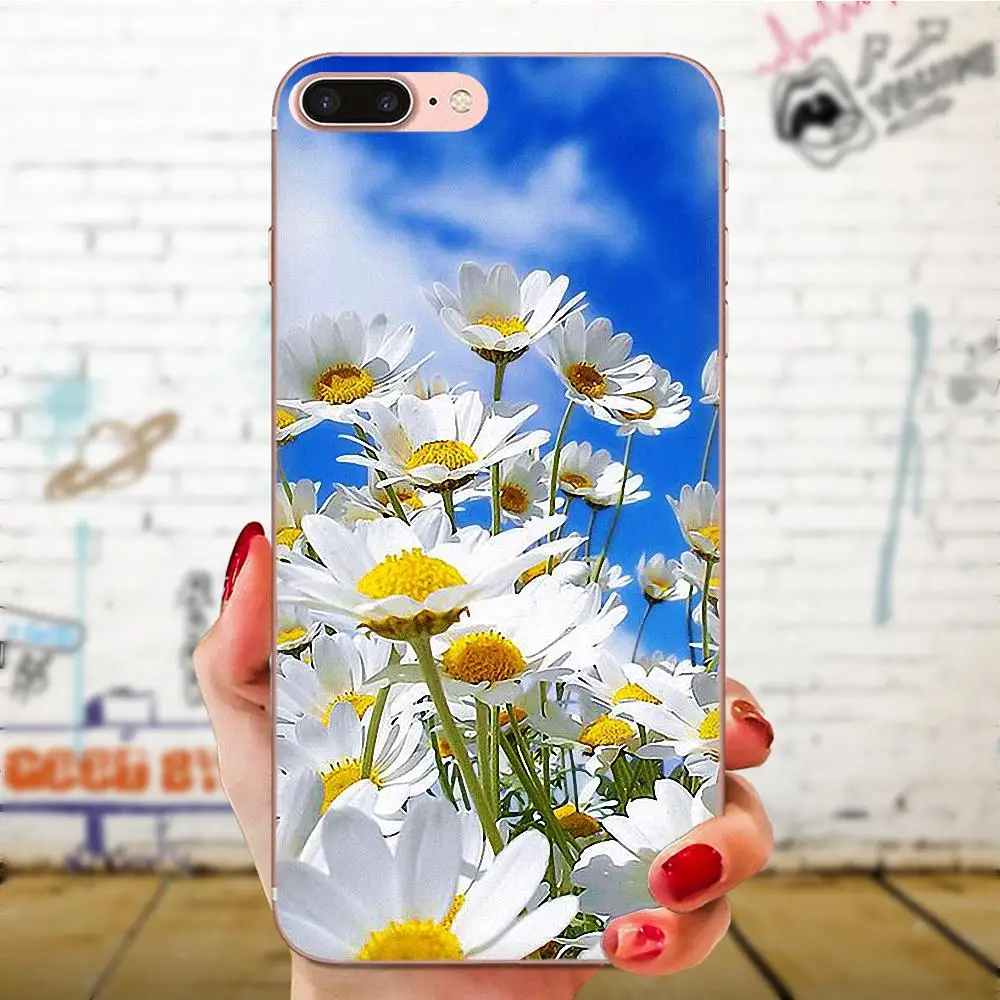 Для huawei Honor 4C 5A 5C 5X6 6A 6X7 7A 7C 7X8 8C 8S 9 10 10i 20 20i Lite Pro защитный чехол на заднюю панель из полиуретана Daisies фон
