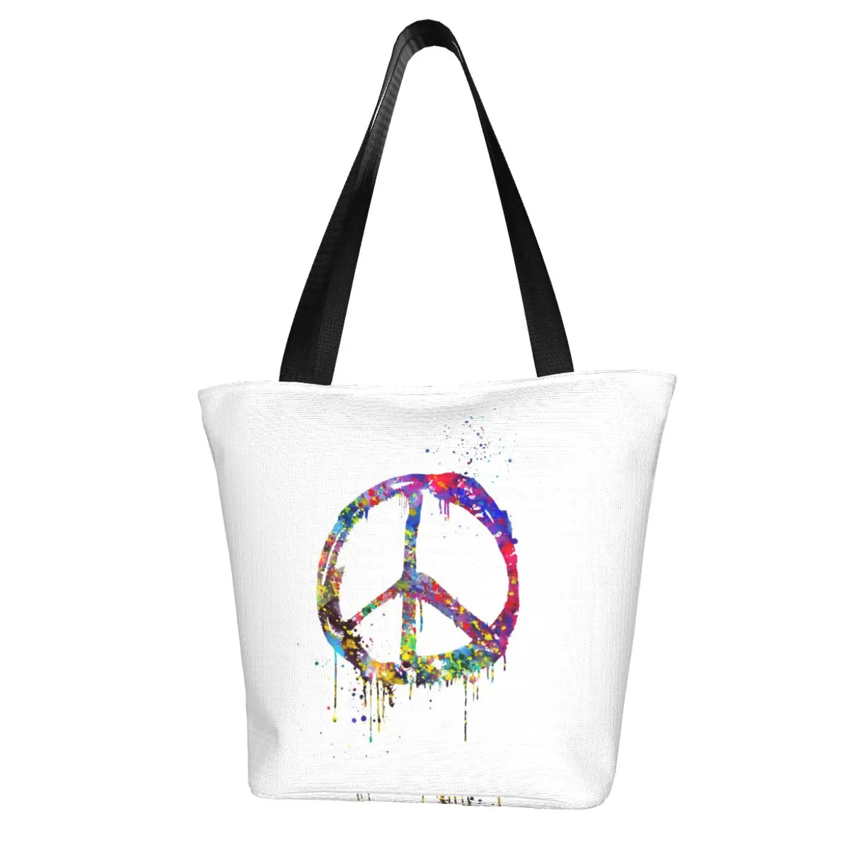 

Hippie Shopping Bag Student Gift Handbags Stylish Polyester Streetwear Bags