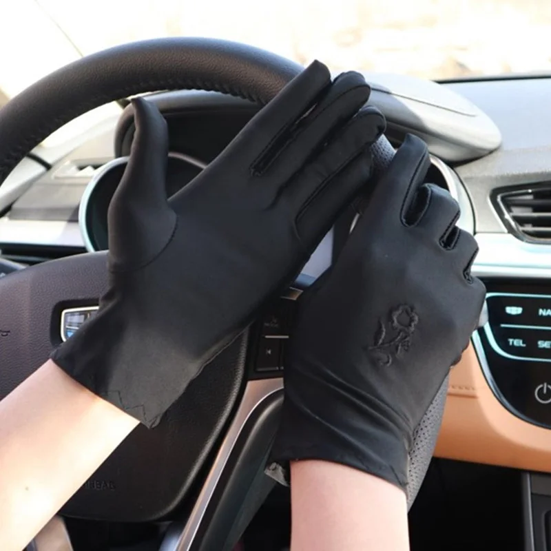 Суперэластичные перчатки для вождения с закрытыми пальцами солнцезащитные