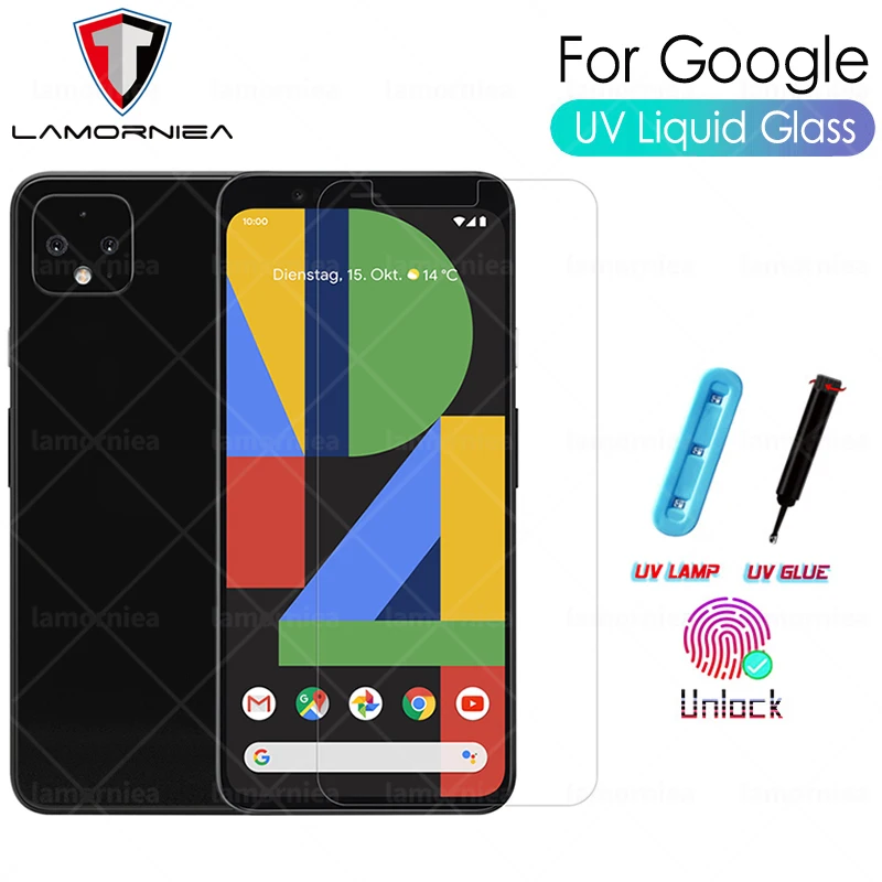 

UV Liquid Glue Glass For Google Pixel 4A 3A 3AXL 3XL 3 2XL 5 XL Tempered Glass Screen Protector For Google Pixel 4 XL 4A 3A 2 5G