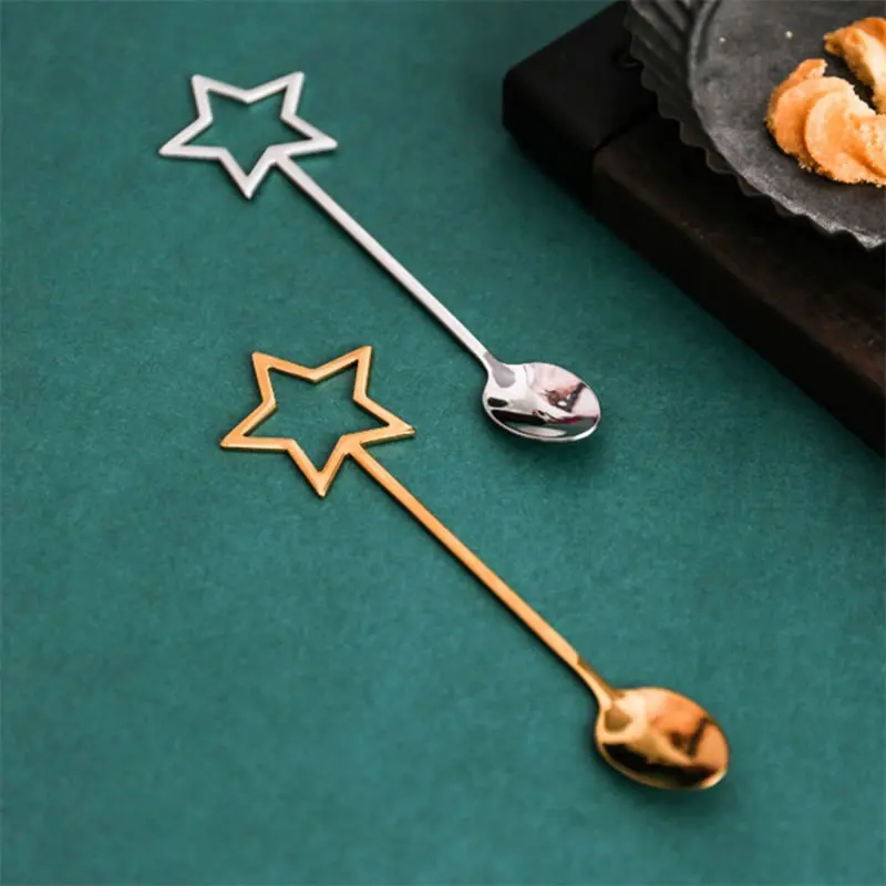Ложка для кофе со звездами из нержавеющей стали | Дом и сад