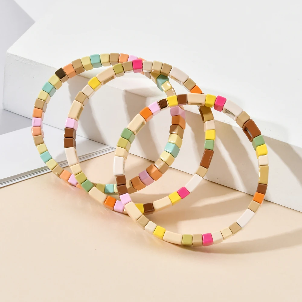 Новые браслеты друзья эмалированная плитка Браслет Женская повязка Pulseras Mujer 2021