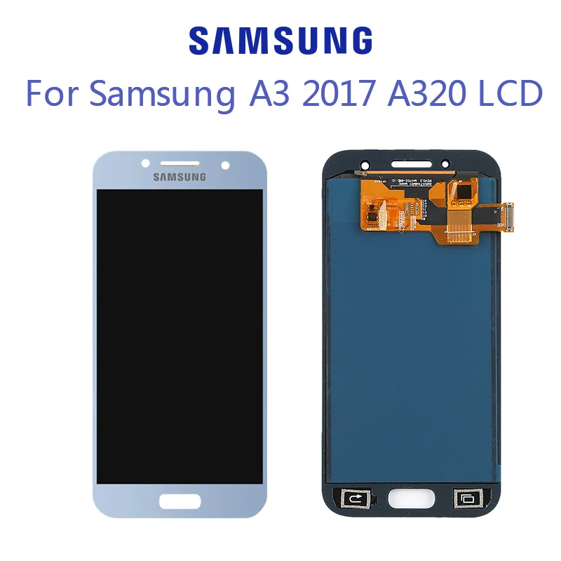 Для Samsung Galaxy A3 2017 ЖК-дисплей сенсорный экран дигитайзер в сборе A320 A320M SM-A320F A320FD LCD |
