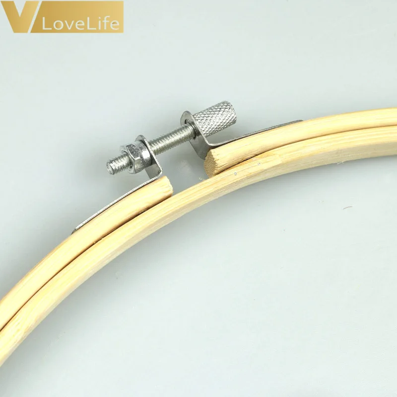 Деревянные обручи для вышивки Набор бамбуковых обручей кольца рукоделия игла