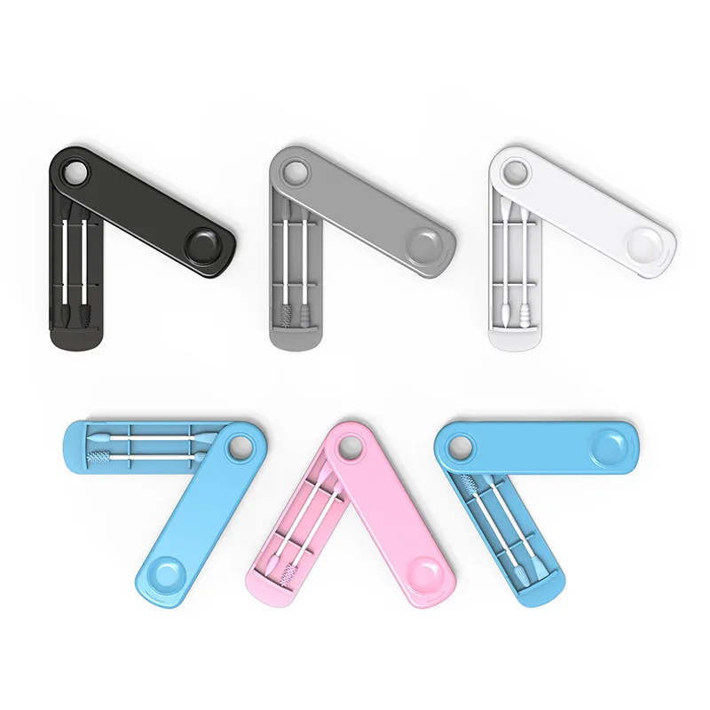 

2Pcs/box Reusable Cotton Swab Ear Cleansing Cosmetic Silicone Buds Swabs Sticks for Cleaning Makeup Touch-Ups Double-headed