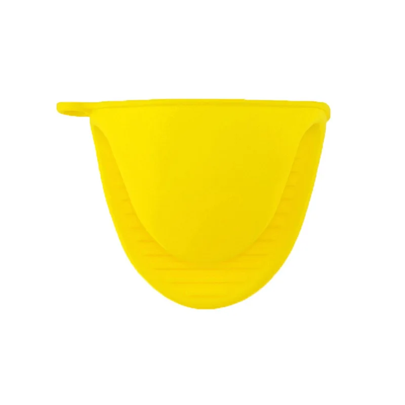 1pcs Kitchen Silicone Heat Resistant Clips Insulation Non Stick Anti-slip Pot Bowel Holder Clip Cooking Baking Oven - Цвет: YELLOW