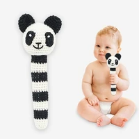 diy crochet animal bear rattle toy baby teether infant teething nursing soother rattle educational montessori toy