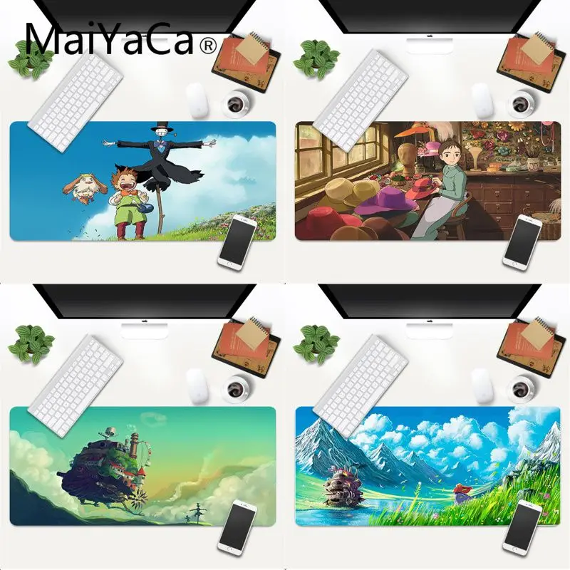 

MaiYaCa Beautiful Anime Howl's Moving Castle anime Beautiful Anime Mouse Mat Gaming Mouse Mat xl xxl 700x300mm as Christmas gift