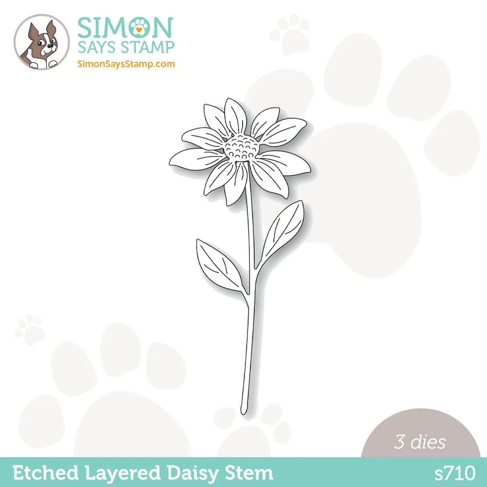 

Etched layered daisy stem wafer Dies New Metal Mold Various Card Series Scrapbook Paper Craft Knife Mould Blade Punch Cut Die