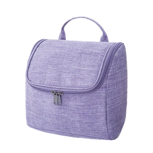 Purple Для женщин Для мужчин большая косметичка с ручкой, для Красота туалетным столиком для туалетных принадлежностей Make up Чехол Путешествия Органайзер портативного хранения моющаяся сумочка коробка - Цвет: Purple