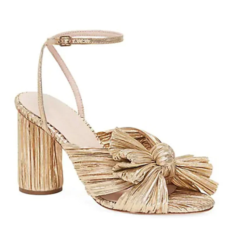 Босоножки женские с круглым каблуком и ремешком на щиколотке | Обувь