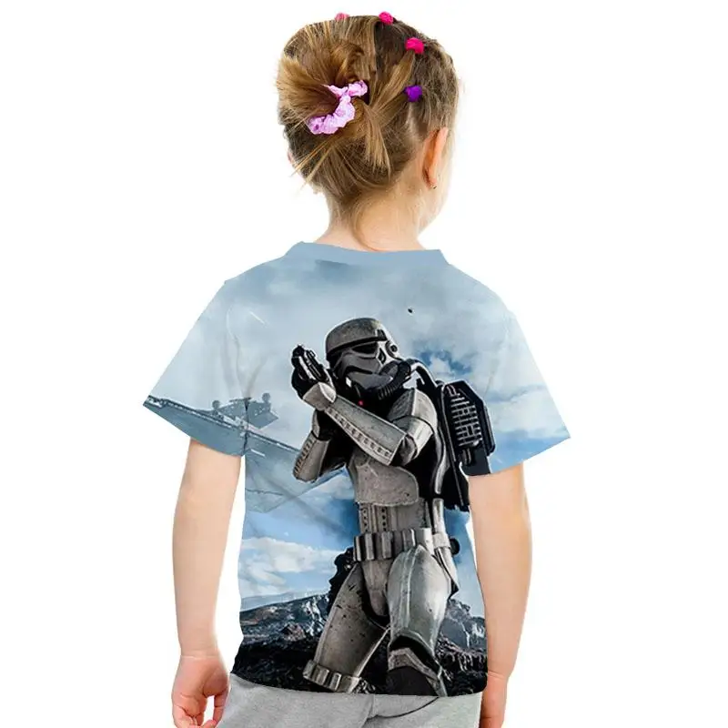 Звездные войны 3D imprimir bien de los hombres/las nias Топы Camiseta de manga corta Caballero Jedi imprimir nios camiseta de moda