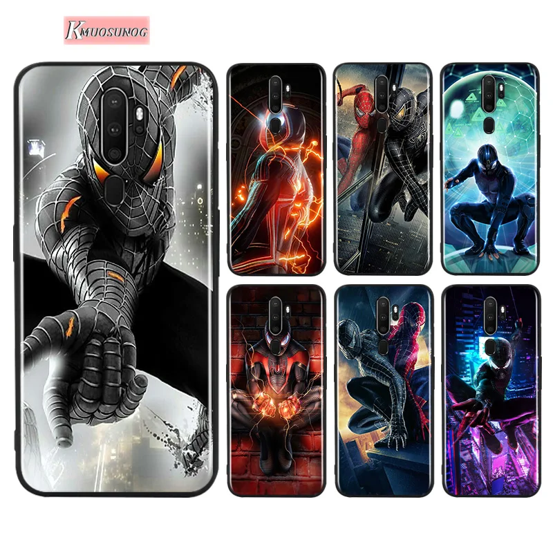 Marvel темный человек паук для OPPO Reno A 2 3 4 5 Z ACE Z/F/SE/Lite A92020 A11 10X5 PRO Plus Pro (4G/5G) черный